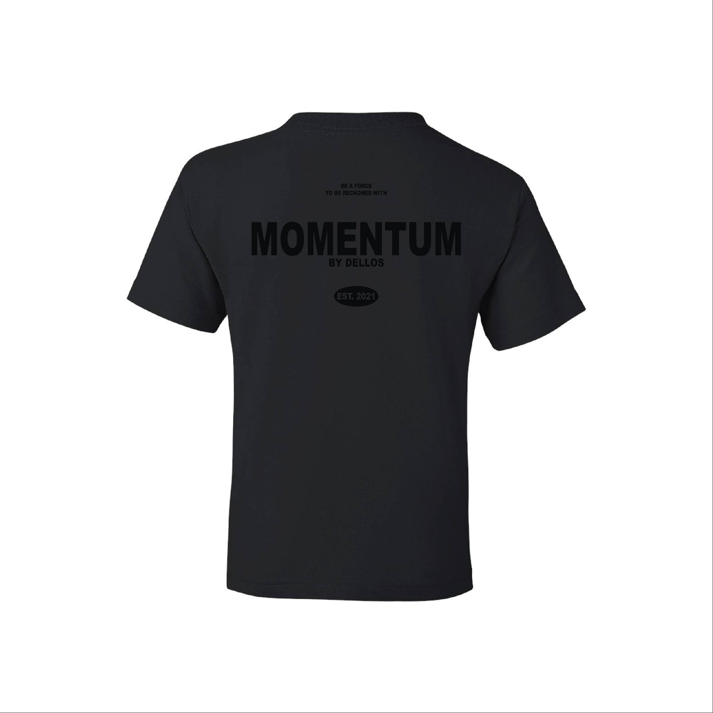 BLACK ON BLACK MOMENTUM BY DELLOS YOUTH TEE