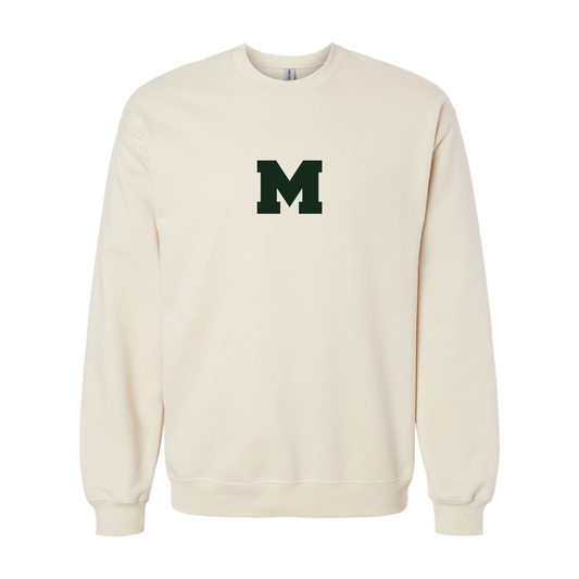 EMBROIDERED MOMENTUM CREWNECK SWEATER - SAND