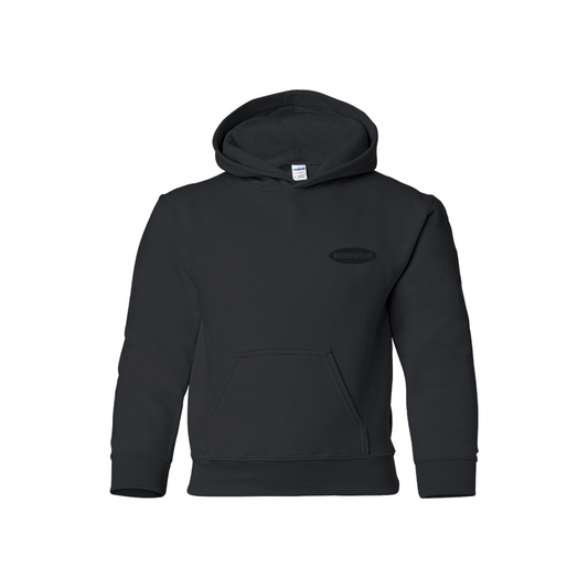 BLACK ON BLACK MOMENTUM BY DELLOS YOUTH HOODIE